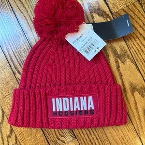 Adidas Red Indiana University Knit Hat Classic Folded Brim